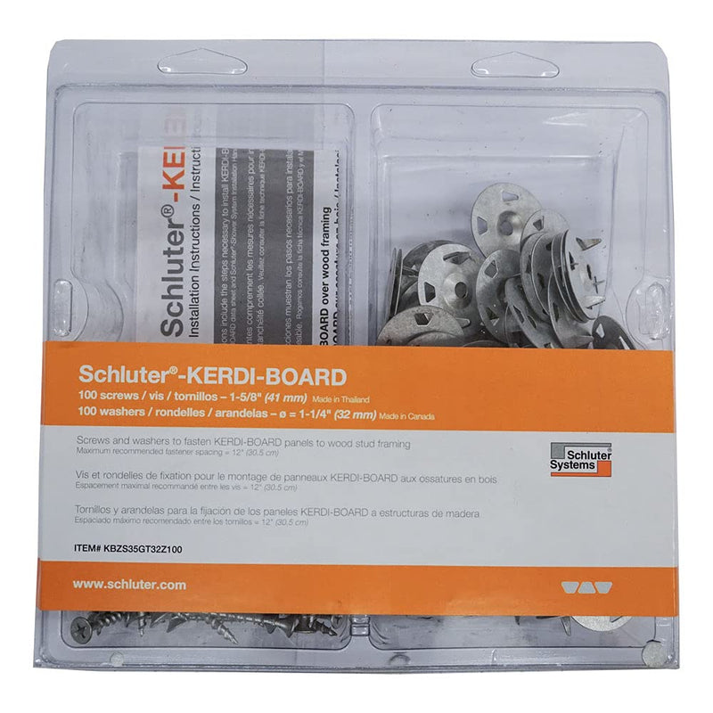 Schluter Kerdi Board Screw + Washer Set (100 pieces)