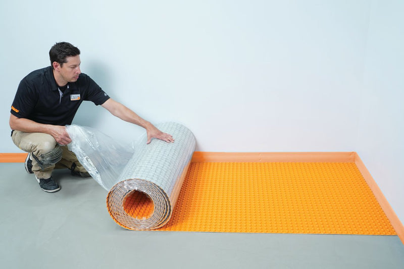 Schluter®-DITRA-HEAT-DUO-PS Peel & stick Uncoupling Membrane with Sound Control and Thermal Break