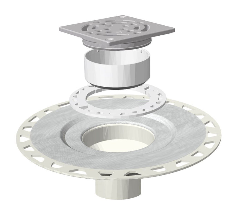 Schluter®-KERDI-DRAIN 4" Stainless Steel Grate with Integrated Bonding Flange