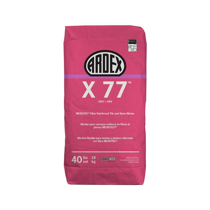 Ardex X77 - 40 lb (Grey) - Fiber Reinforced Tile and Stone Mortar - Mortar - Ardex