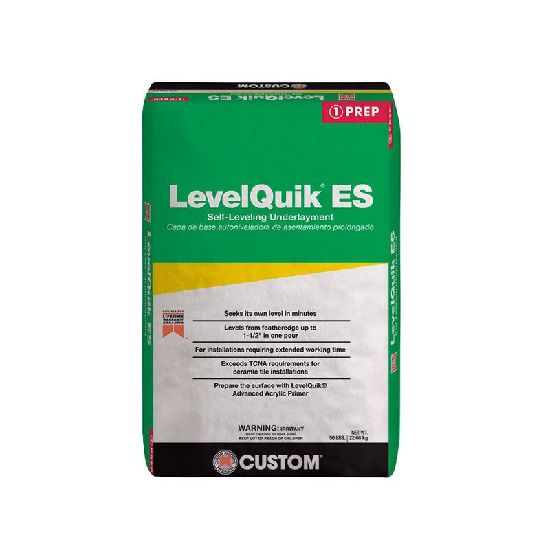 LevelQuik® ES (Extended Setting) Self-Leveling Underlayment (50lb) - Floor Prep - Custom Building Products