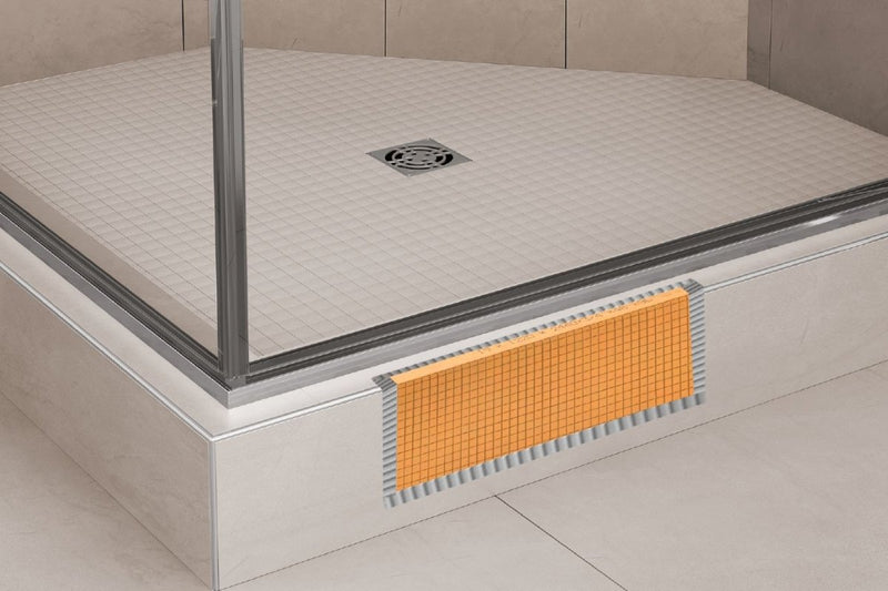 SCHLUTER® Kerdi-Board-SC - Shower Curb - Shower Waterproofing - Schluter